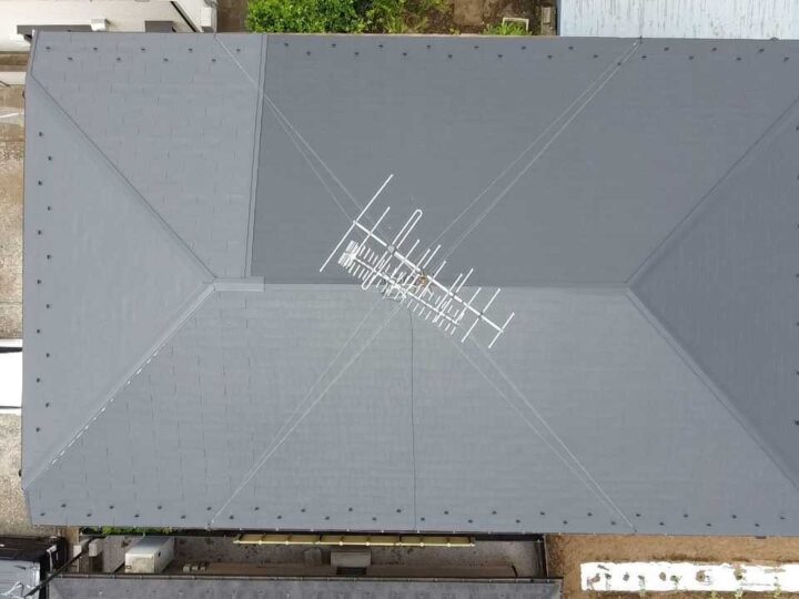 練馬区　アパート屋根塗装工事/屋根カバー工事（一部）
