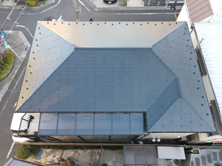 練馬区　アパート　屋根塗装工事
