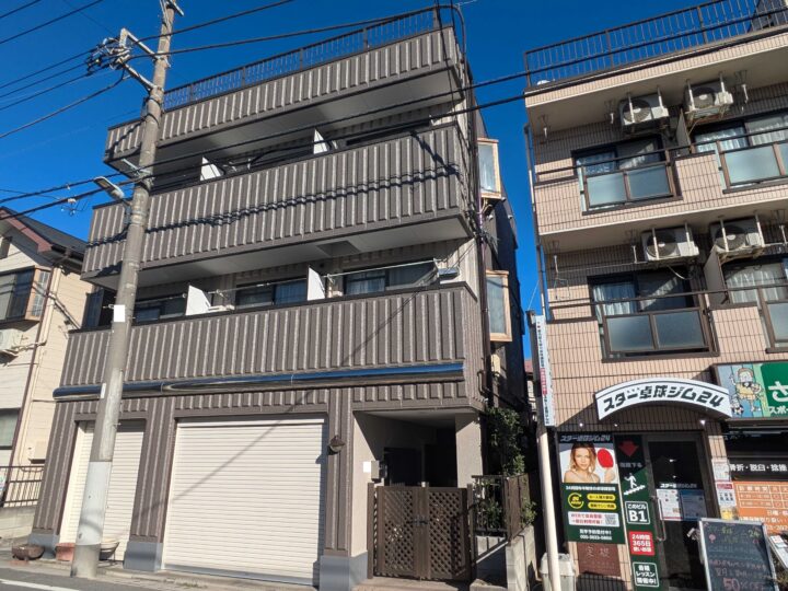 板橋区　アパート　外壁塗装工事/ベランダ防水工事